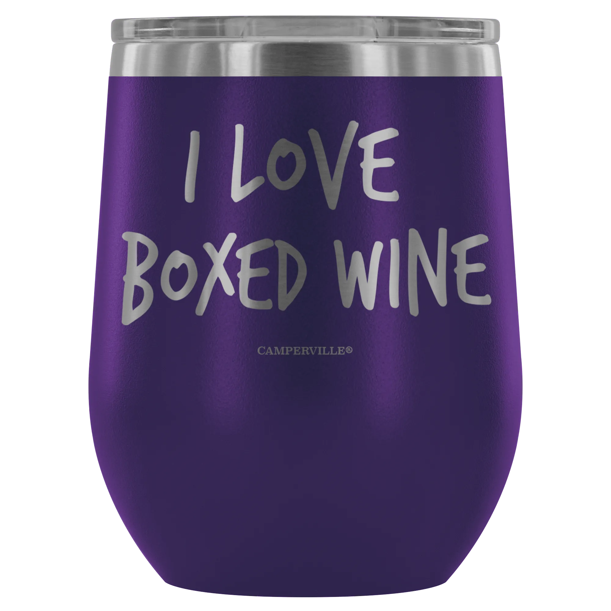 "I Love Boxed Wine" Stemless Wine Cup