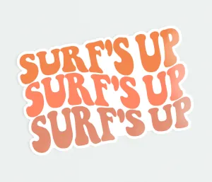 "Surf's Up" Vinyl Die Cut Sticker | Good Vibrations Collection