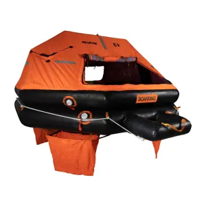 Revere 6-25 Person B-Pack , USCG/SOLAS Approved Round Container Life raft with cradle