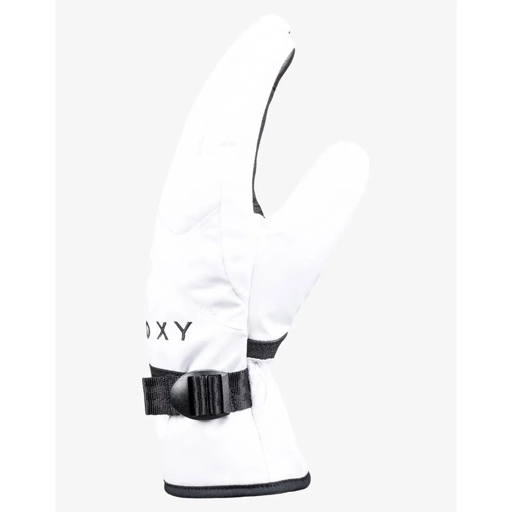 Roxy Jetty Solid Ski/Snowboard Mittens - White