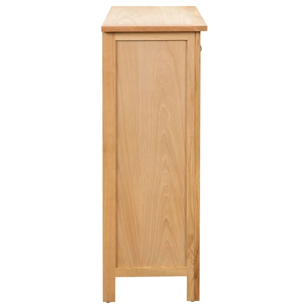 Solid Oak Wood Wine Cabinet