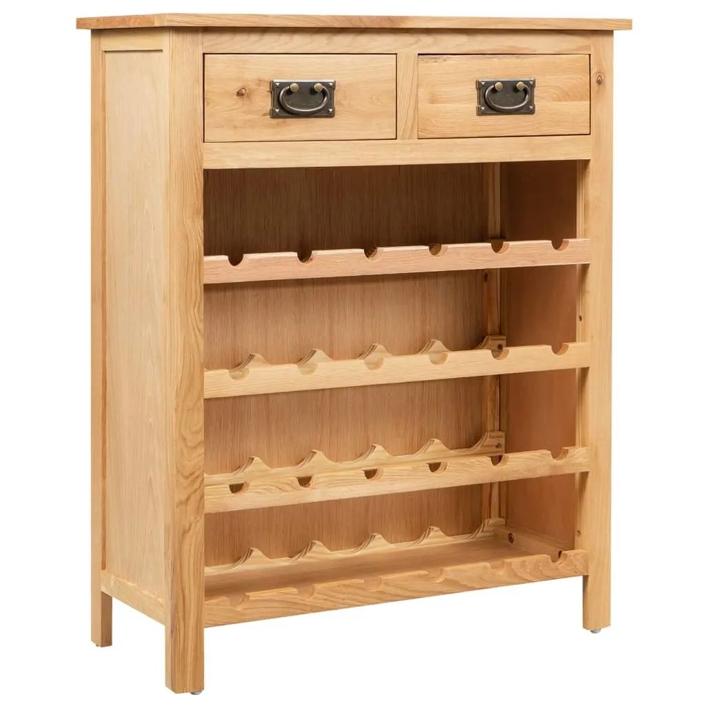 Solid Oak Wood Wine Cabinet