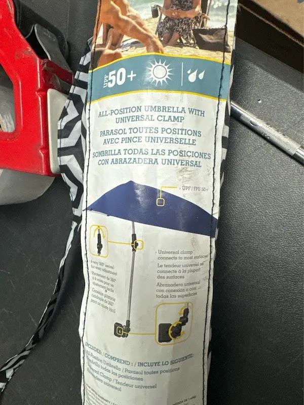 Sport-Brella Versa-Brella SPF 50  Adjustable Umbrella with Universal Clamp, R... - display_model