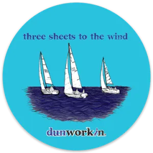 Sticker 3 Sheets To The Wind 4" Round