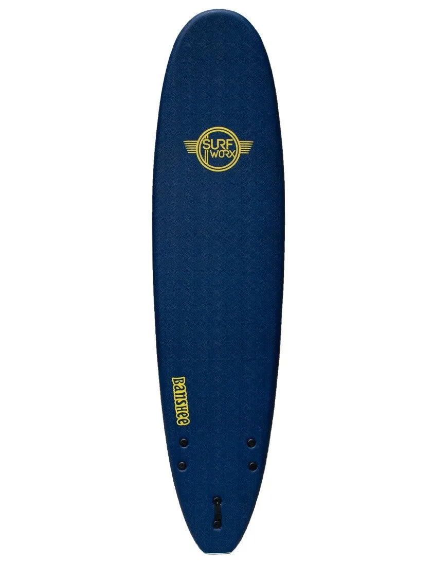 Surfworx Banshee Mini Mal 7ft 0 Soft Surfboard - Mid Blue