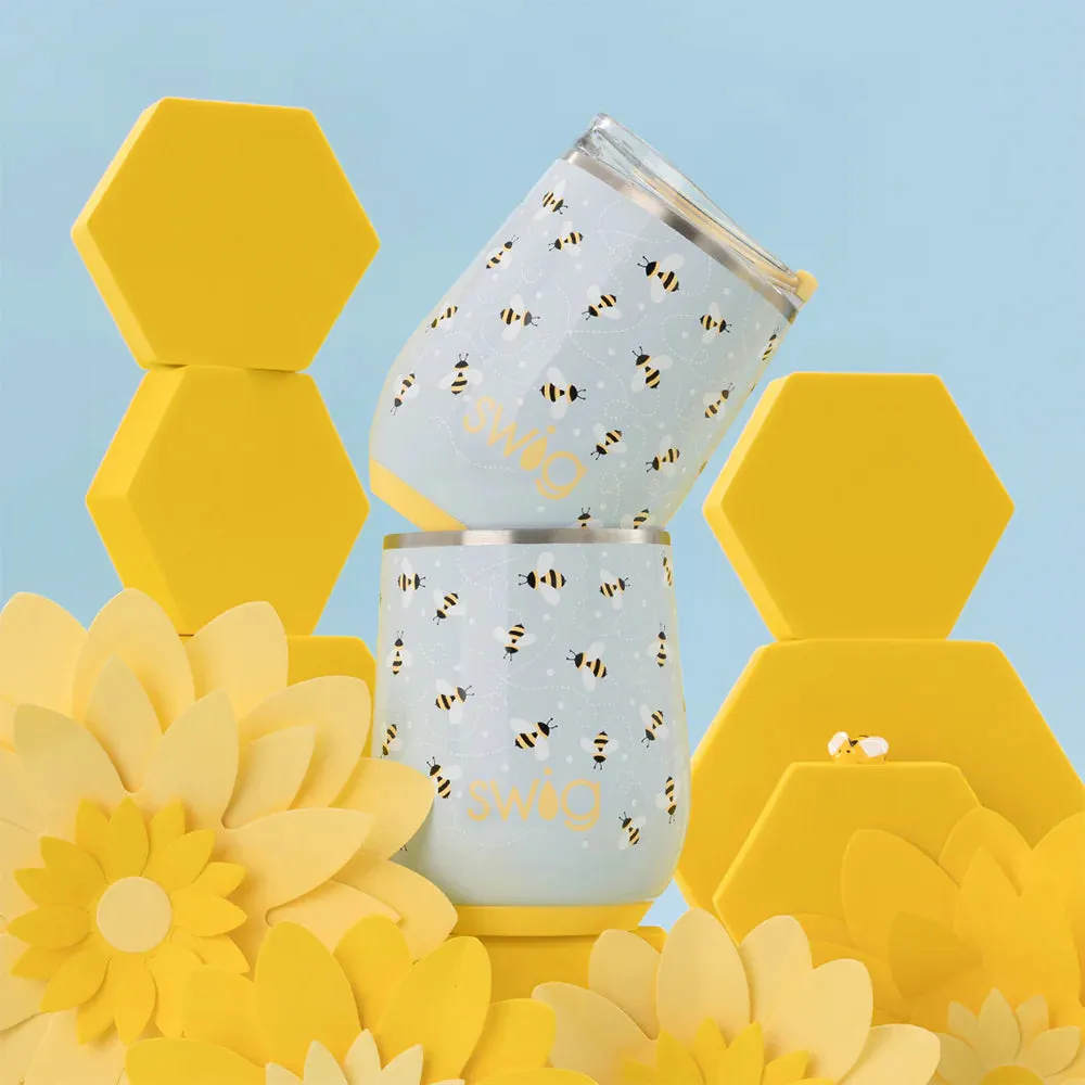 Swig Busy Bee Stemless Wine 12oz