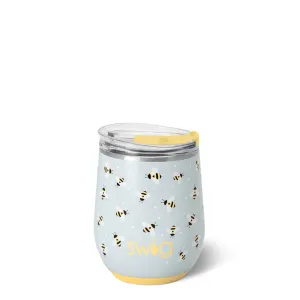 Swig Busy Bee Stemless Wine 12oz