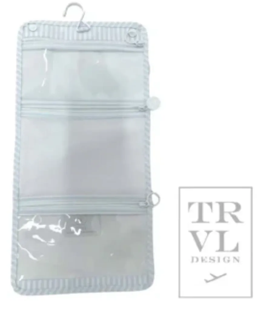 TRVL Design Pimlico Stripe Blue Mini Rollup Hanging Bag