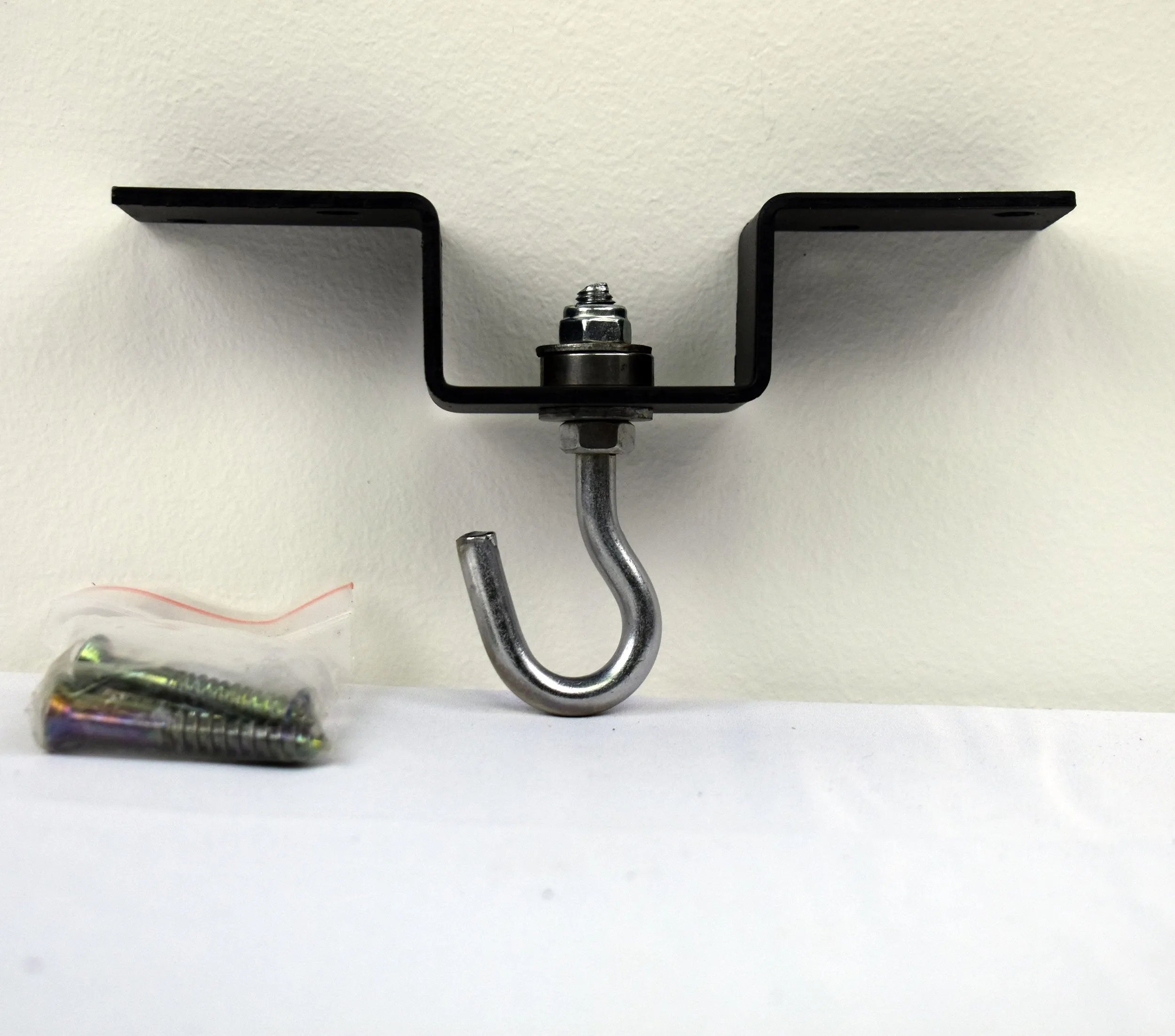 Ultimate - Metal Heavy Bag Ceiling Hook - Punching Bag Hanger - Heavy Bag Mount W/360 Degree - Hook Screws & Plugs