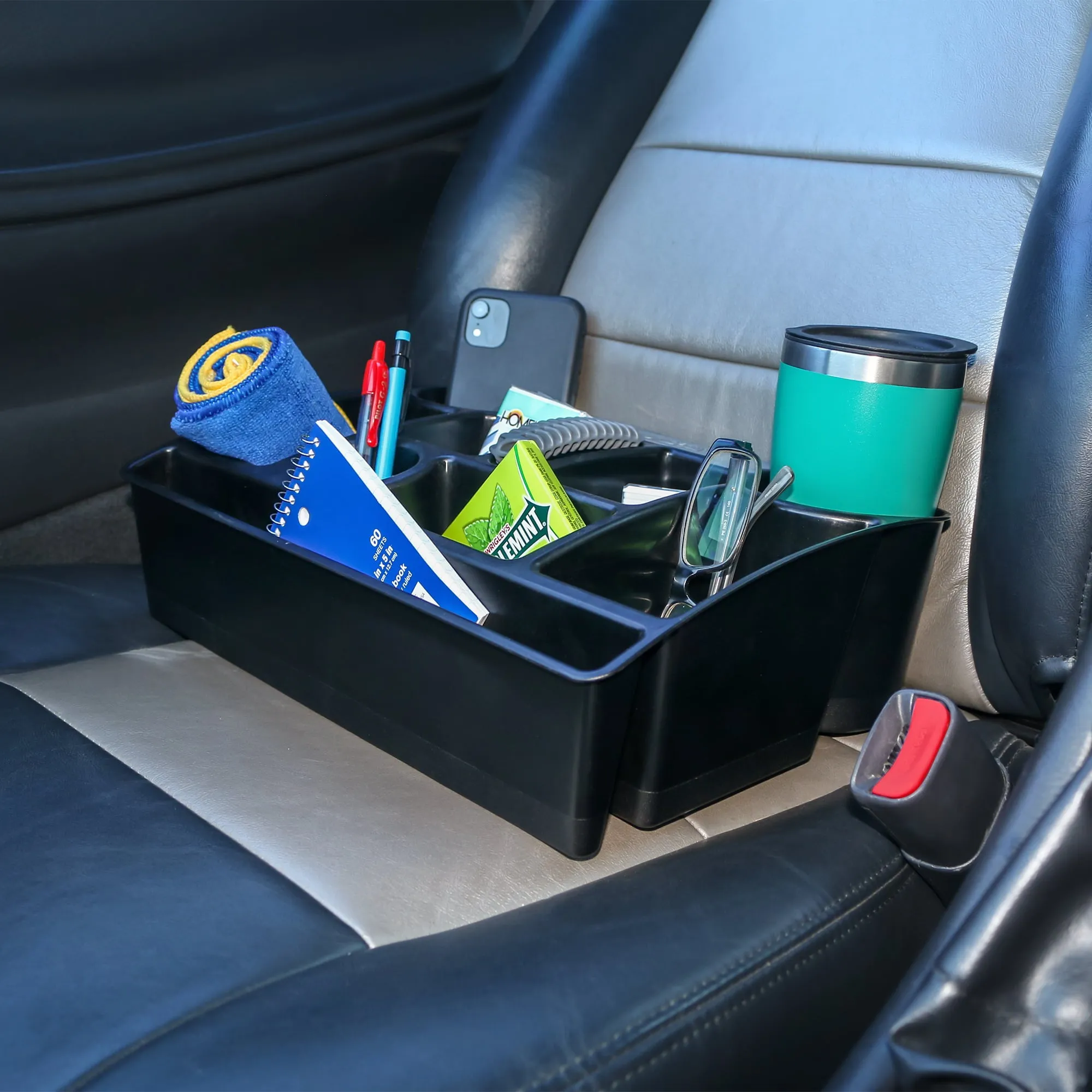 Universal Truck Car Console Storage Cup Holder Seat Organizer with Drink Holders
