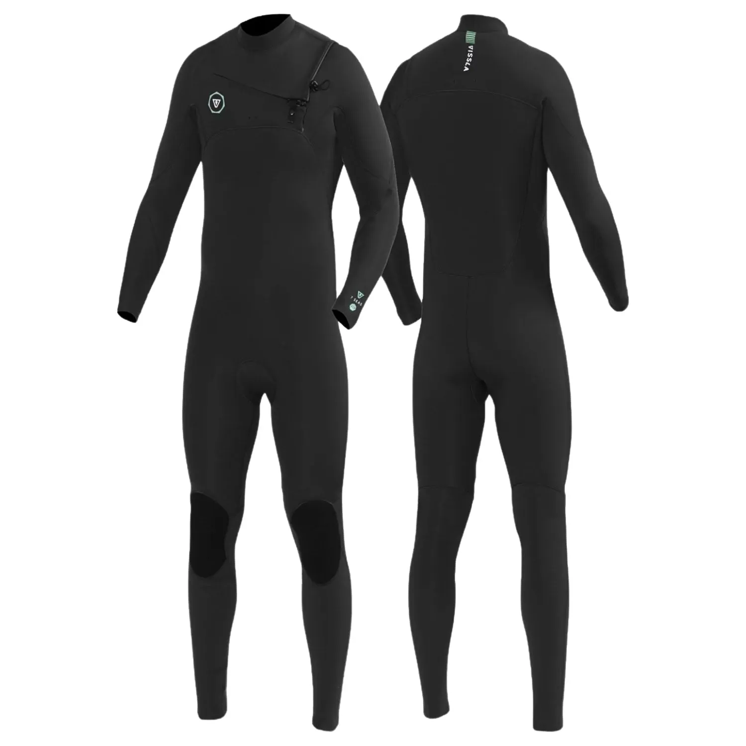 Vissla Mens 7 Seas 5/4mm Chest Zip Wetsuit - Black