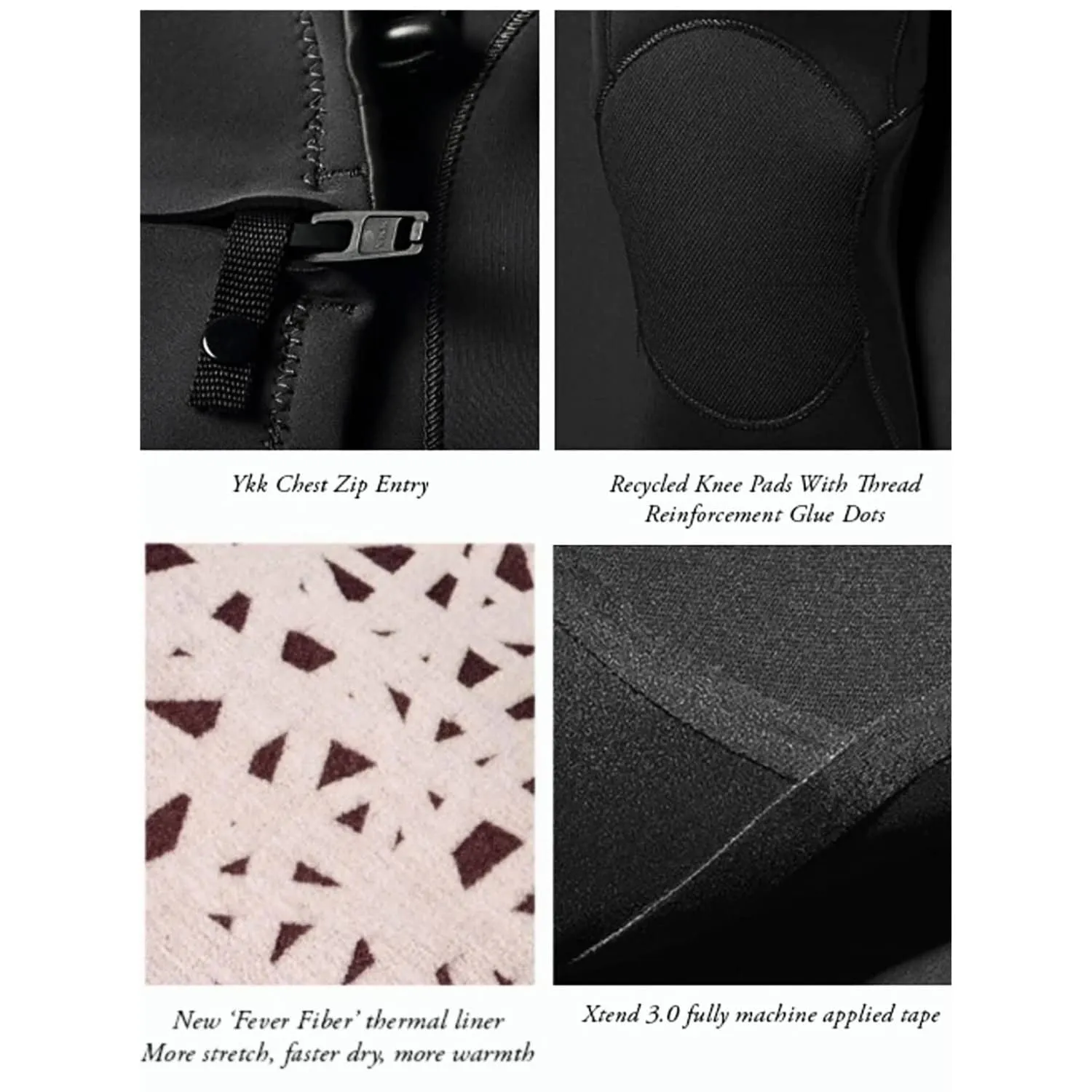 Vissla Mens 7 Seas 5/4mm Chest Zip Wetsuit - Black