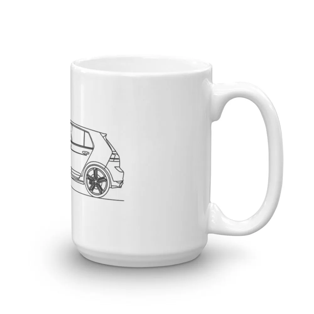 Volkswagen Golf R MK7 Silhouette Mug