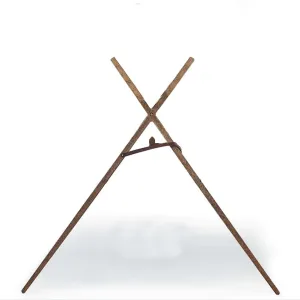 Wooden Golf bag stand with leather and brass